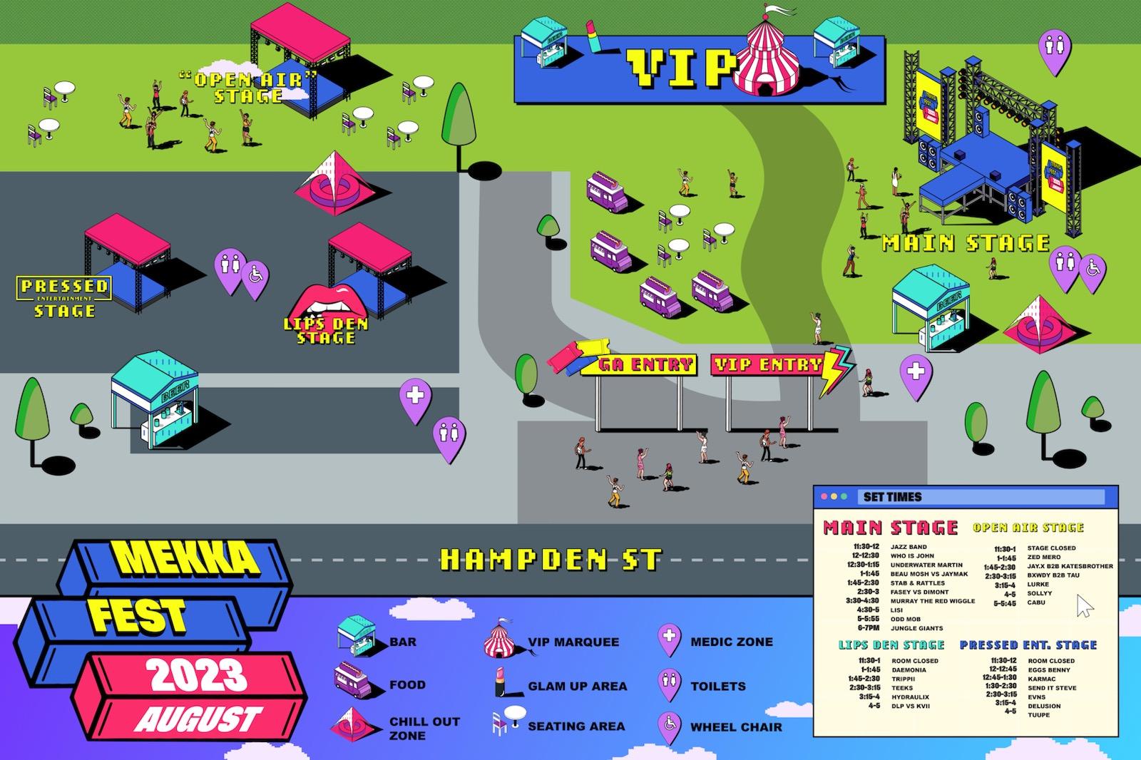 MekkaFest 2023 Doomben Brisbane Racing Club Brisbane Racing Club   Mekka 2023 Map 